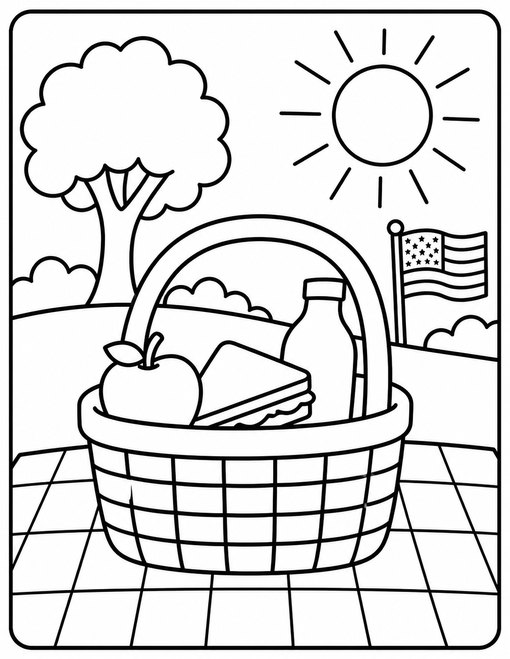 Fourth Of July 005 Picnic Basket