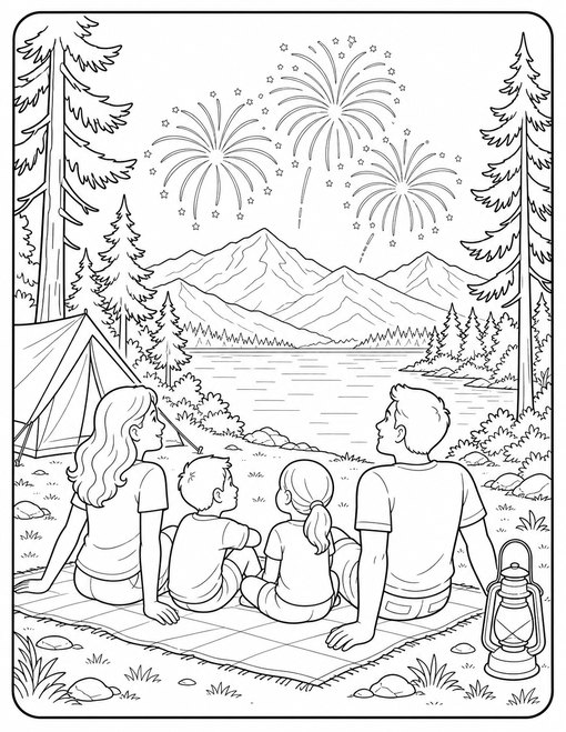 Fourth Of July 017 Campground Fireworks