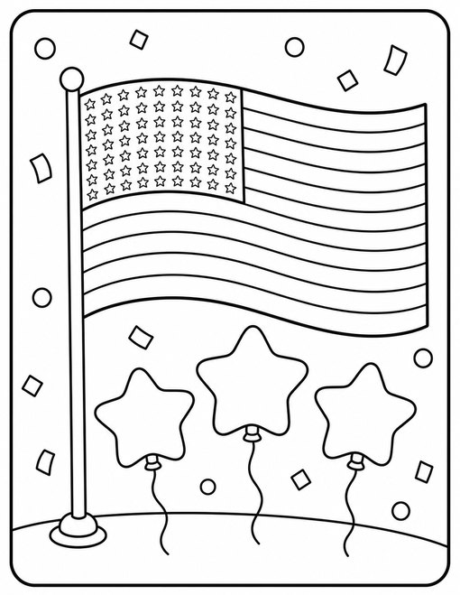 American Flag 003 Patriotic Star Balloons
