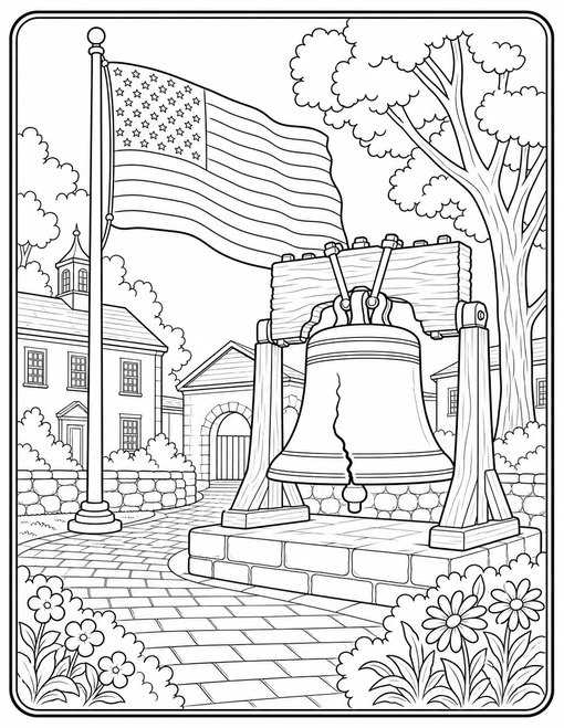 American Flag 010 Flag And Liberty Bell