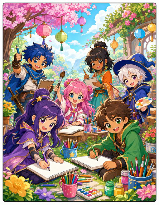 Anime Coloring Pages