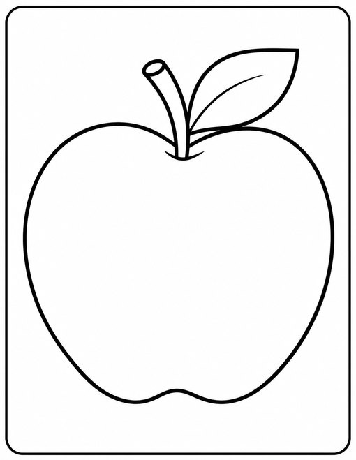 Big Apple With Leaf
