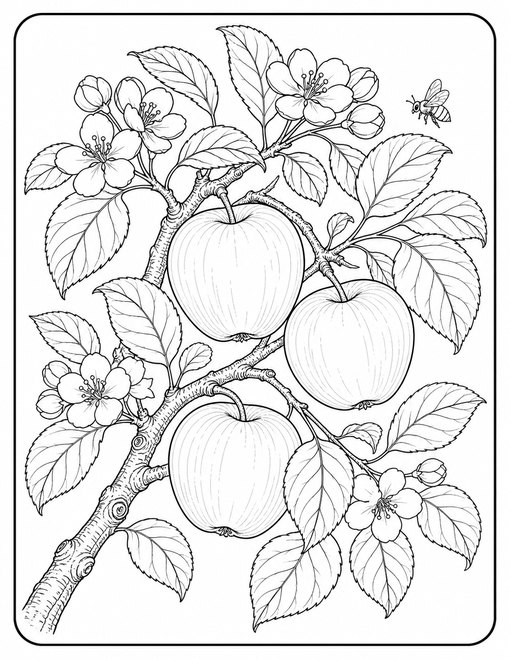 Botanical Apple Branch