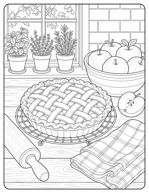Apple Pie Kitchen Still Life