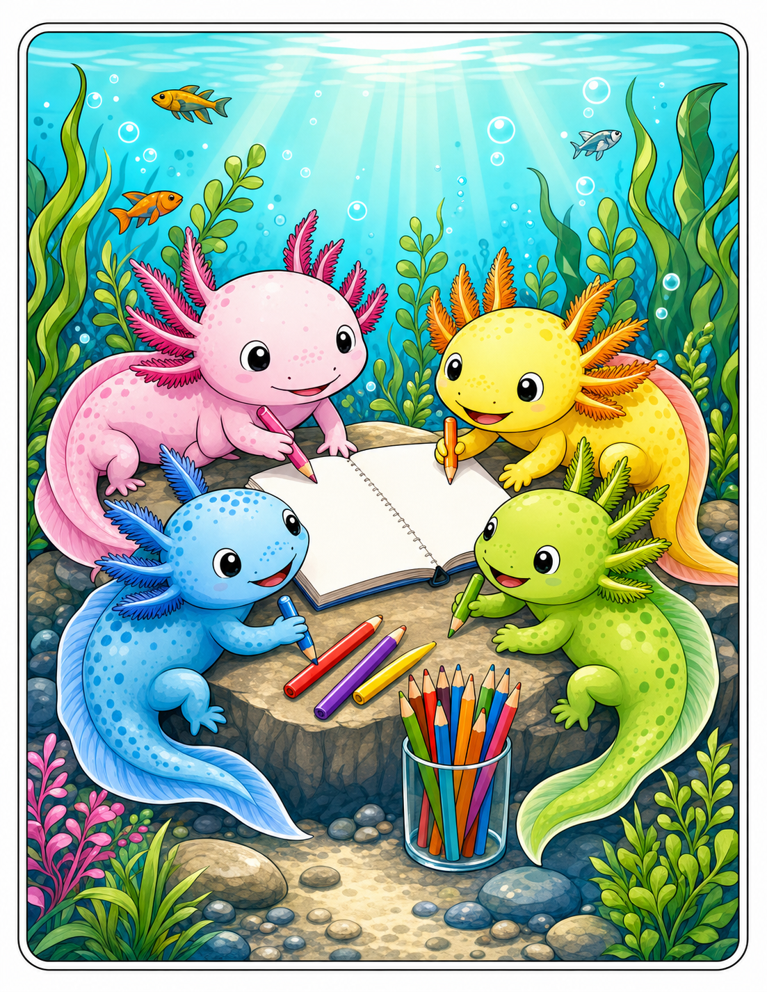 Axolotl Coloring Pages