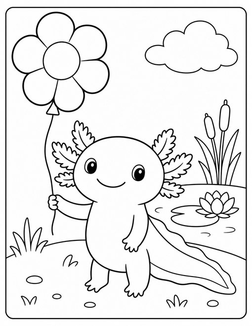 Axolotl Balloon