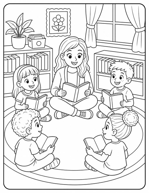 Back To School 007 Classroom Reading Circle