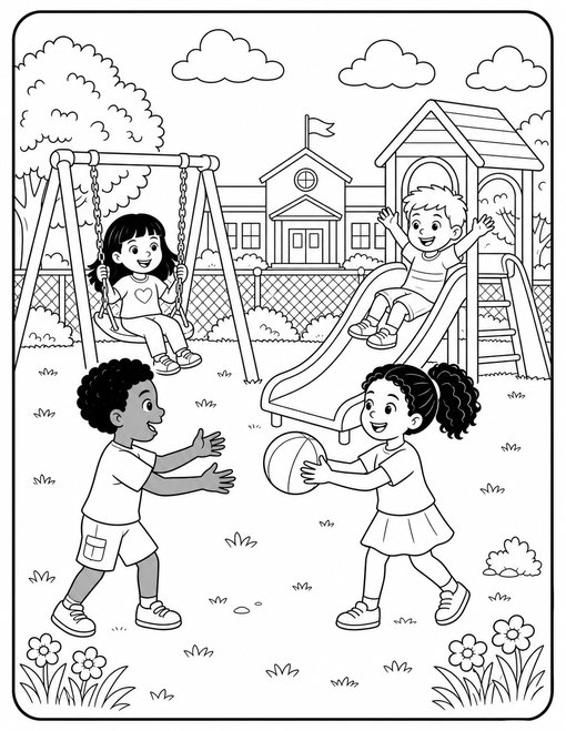 Back To School 011 Playground New Friends