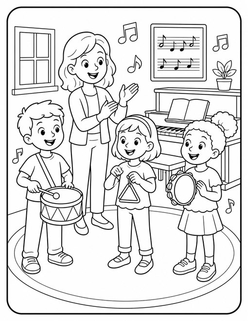 Back To School 012 Music Class Rhythm