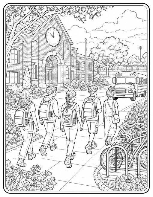 Back To School 018 After School Campus Scene