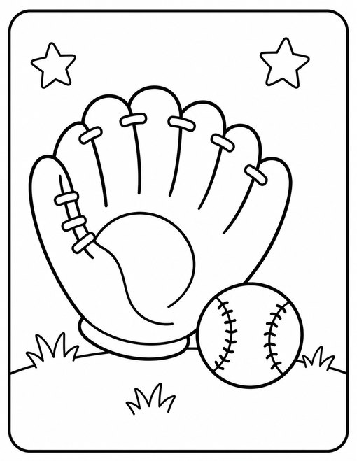 Baseball Glove And Ball