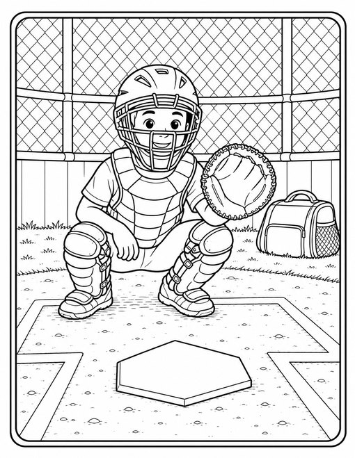 Catcher Behind Home Plate