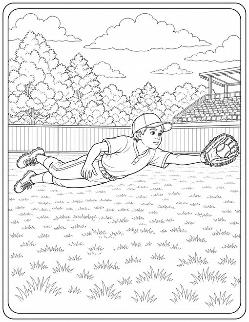Diving Outfield Catch
