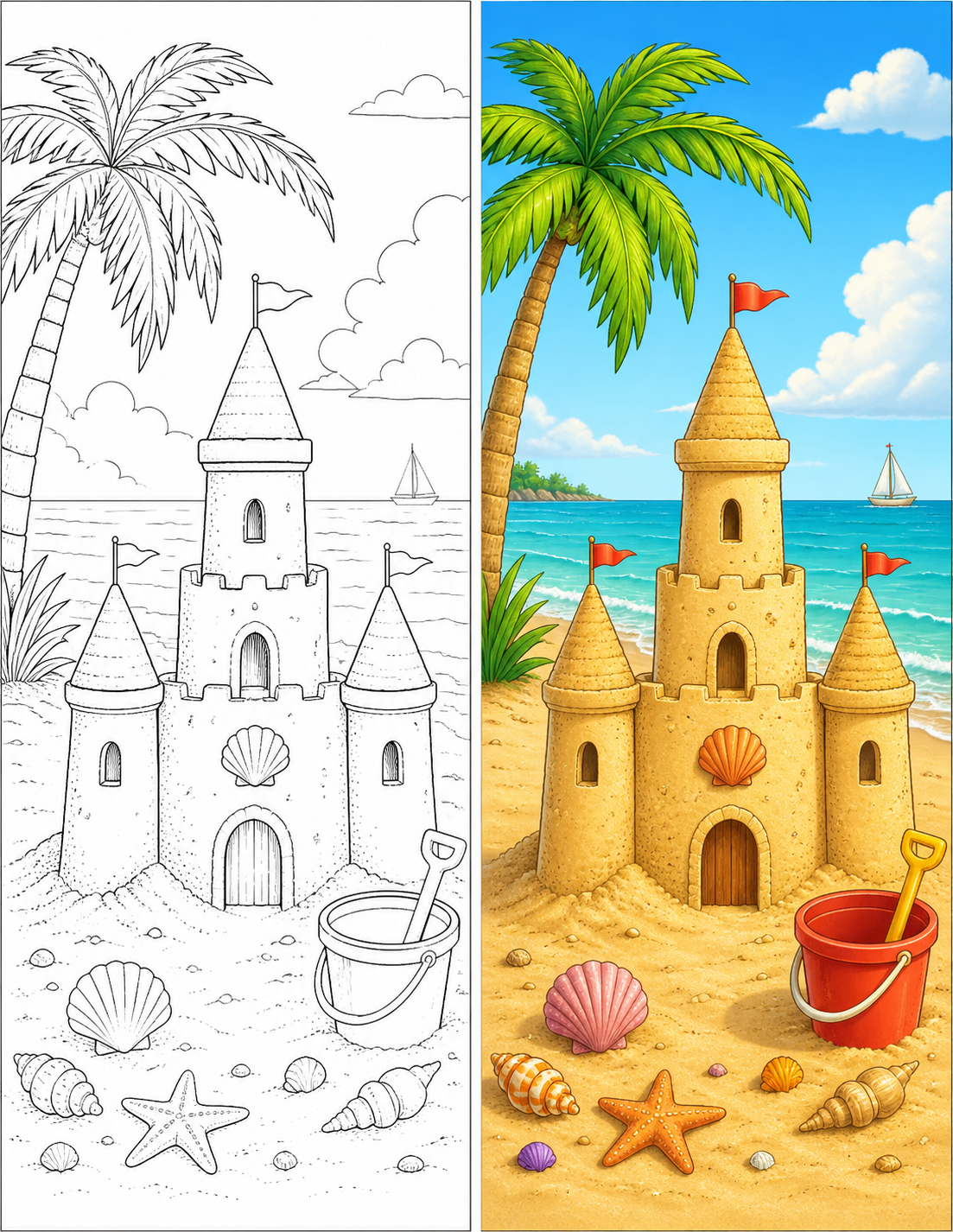 Beach Coloring Pages