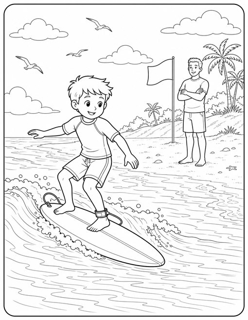 Surfer Small Wave