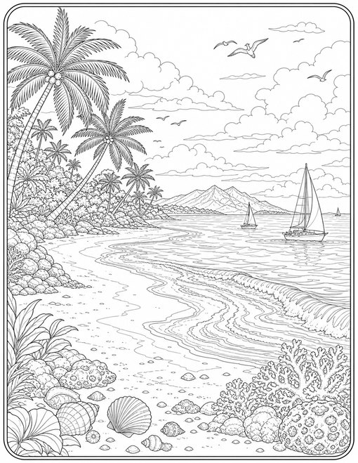 Detailed Tropical Beach