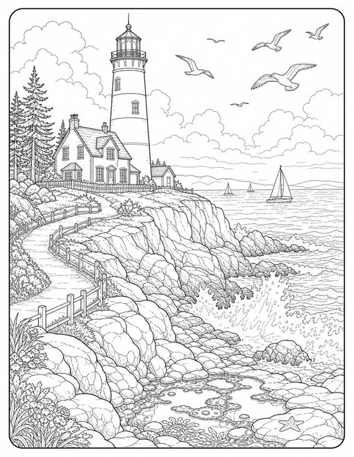 Rocky Coast Lighthouse