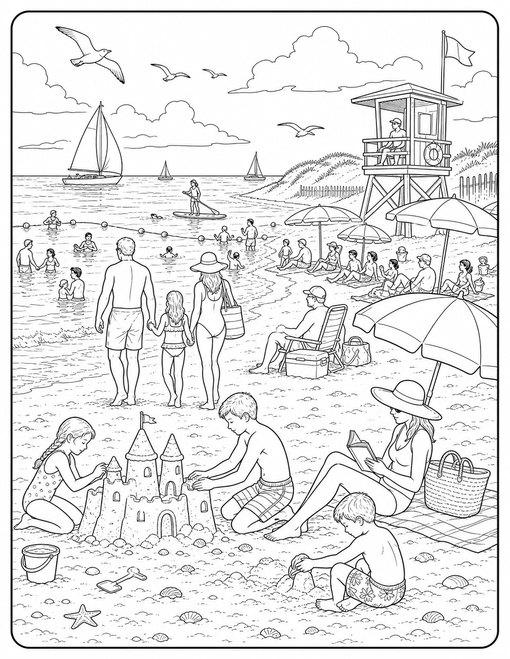 Busy Beach Day