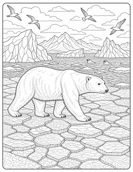 Polar Bear Ice Coast