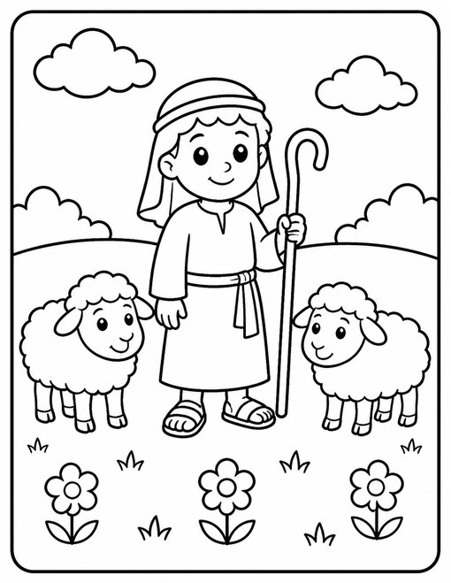 David And Sheep