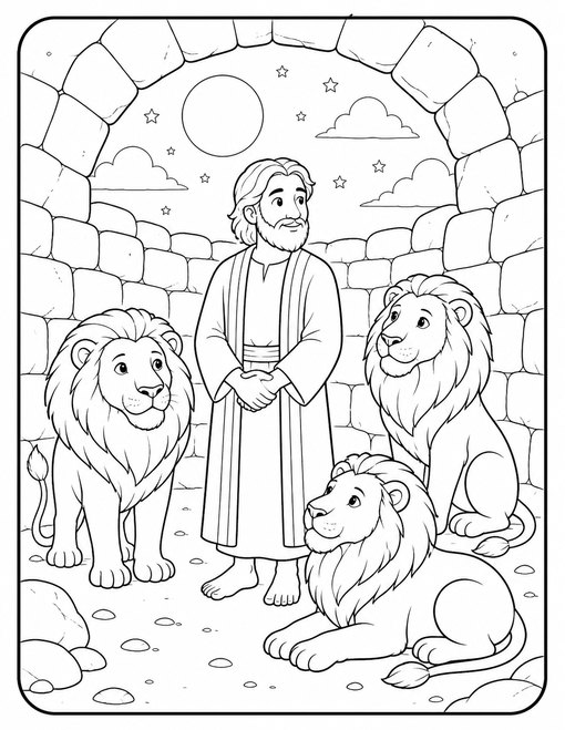 Daniel With Lions