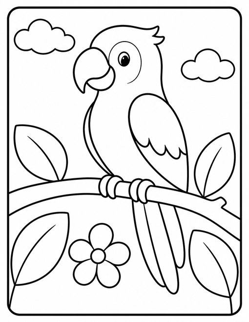 Parrot Tropical Leaf