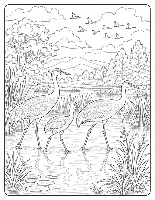 Cranes Wetland Migration