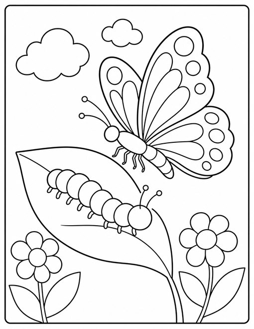 Caterpillar Butterfly Friends