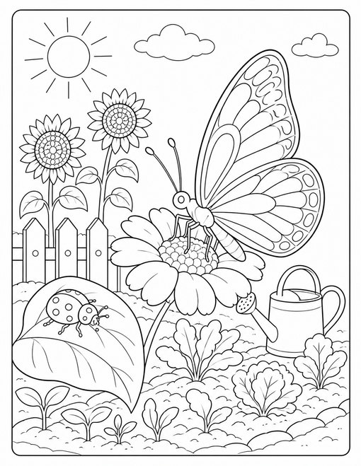 Butterfly Ladybug Garden