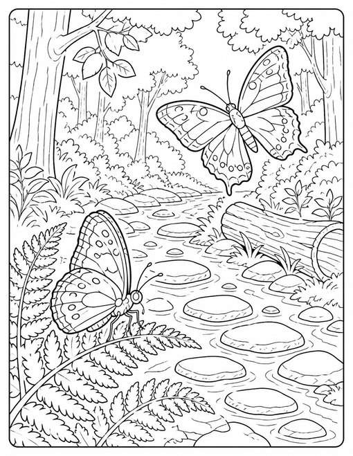 Forest Stream Butterflies