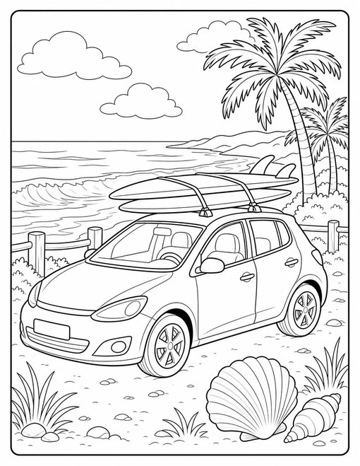 Beach Board Car