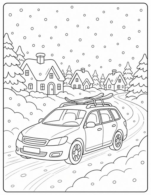 Snowy Winter Car