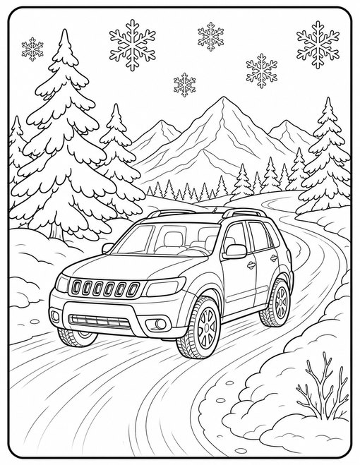 Snowy Car