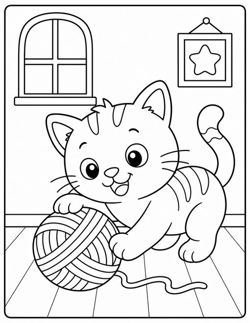 Kitten Yarn Ball
