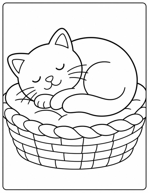 Sleepy Cat Basket
