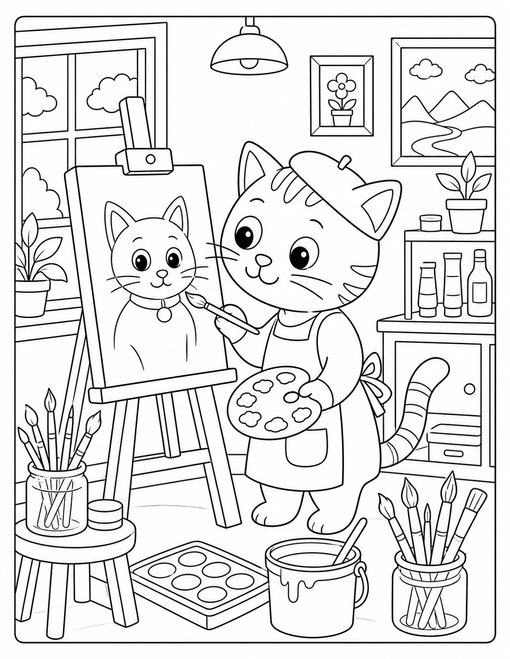 Cat Painting Studio