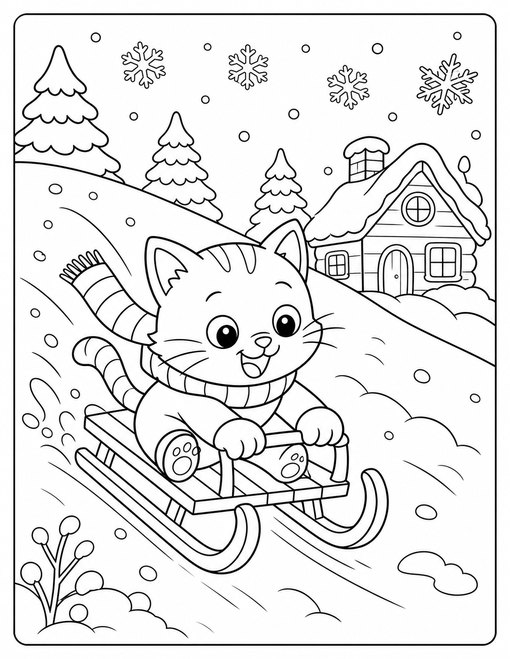 Cat Winter Sled