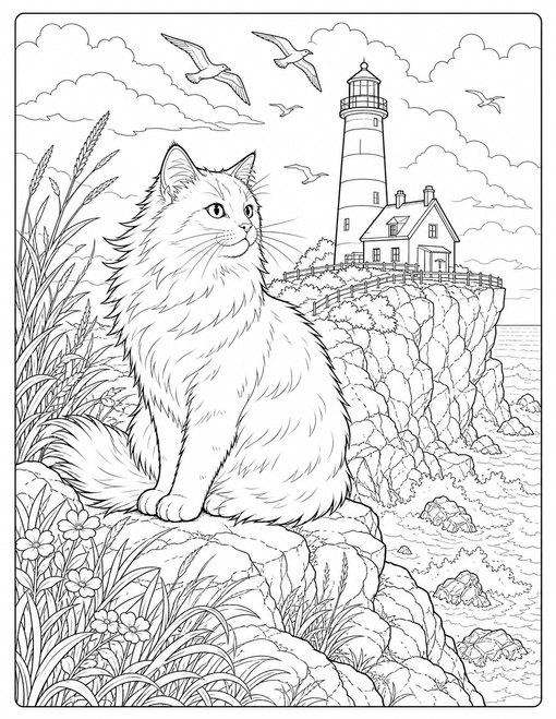 Cat Lighthouse Cliff