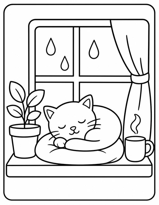 Cat Window Nap