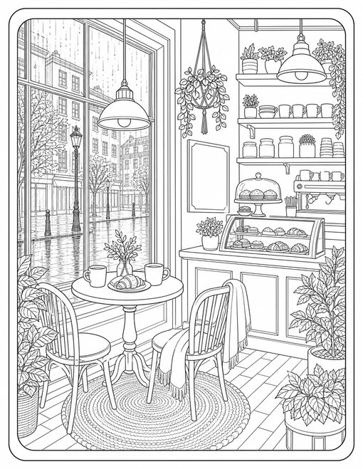 Rainy Cafe Corner