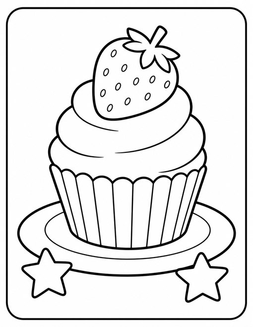 Cupcake With Strawberry