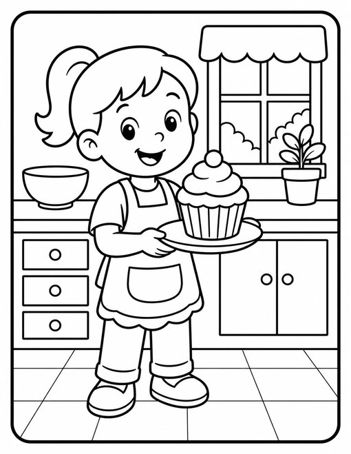 Child Holds Cupcake