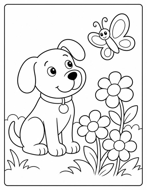 Dog Butterfly Garden