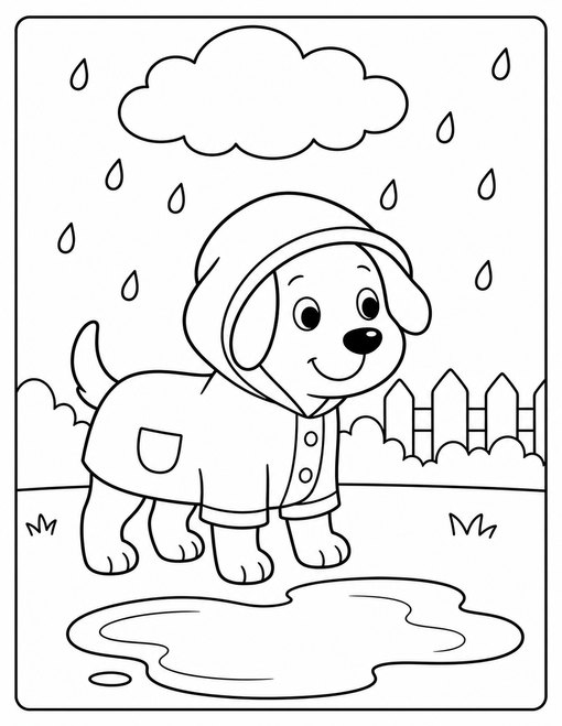 Dog Raincoat Puddle