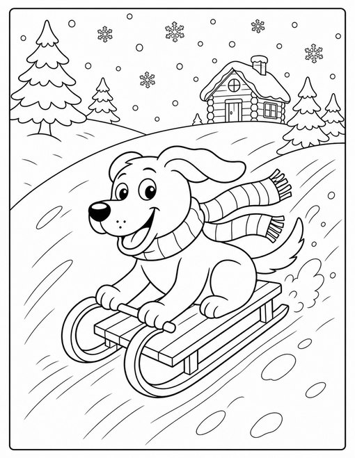 Dog Winter Sled