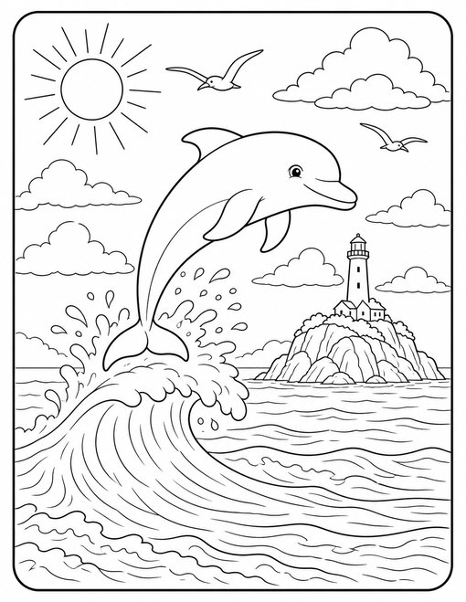 Dolphin Wave Leap
