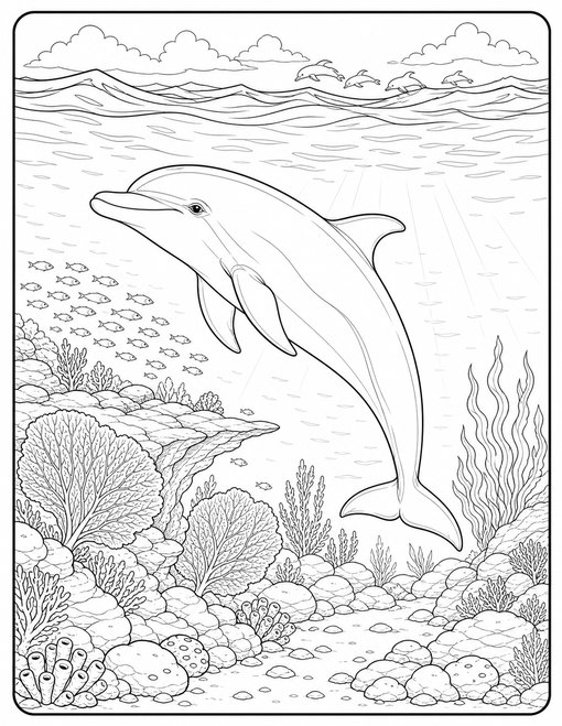 Dolphin Ocean Portrait