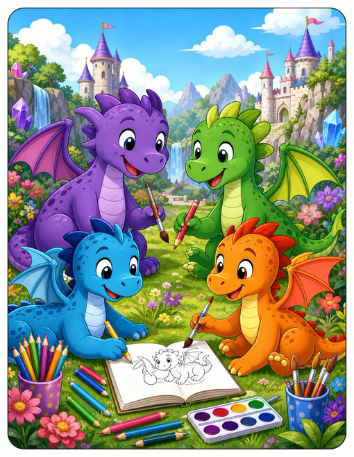 Dragon Coloring Pages cover