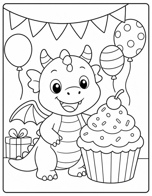 Dragon Cupcake Party