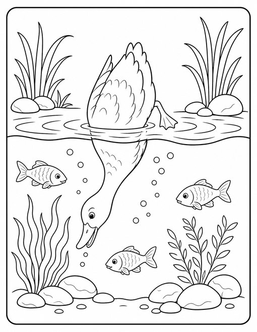 Duck Underwater Dive